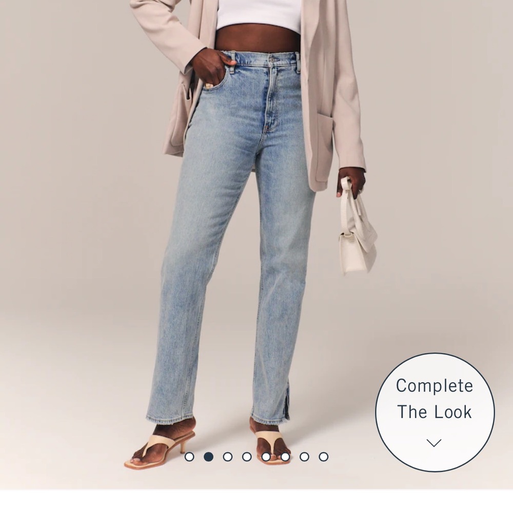 Abercrombie The 90s straight ultra high rise curve love jeans